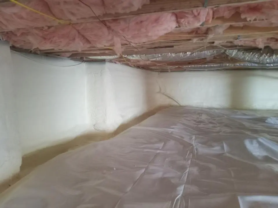 Crawl space encapsulation with closed-cell spray foam for Attic Insulation in Green Cove Springs